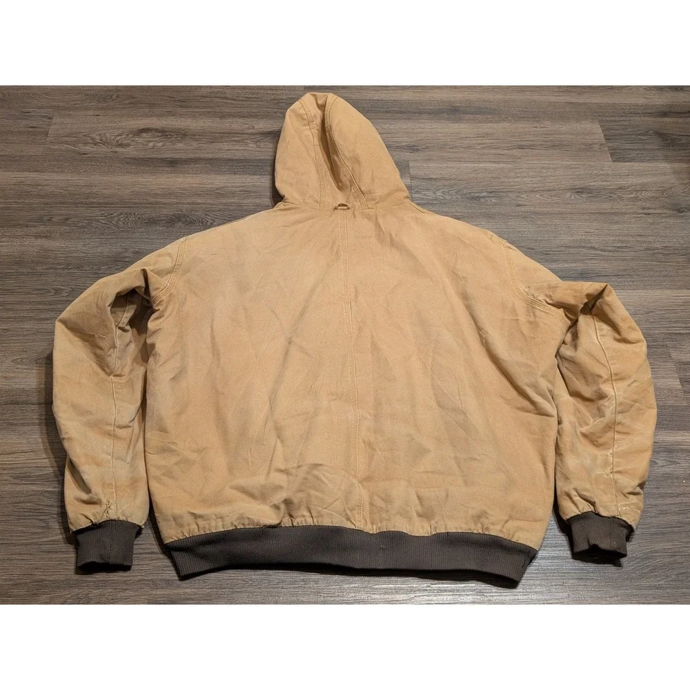 Sandy River Workwear Hooded‎ Canvas Duck Chore Jacket Tan 2XLT